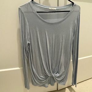 Blue pullover blouse